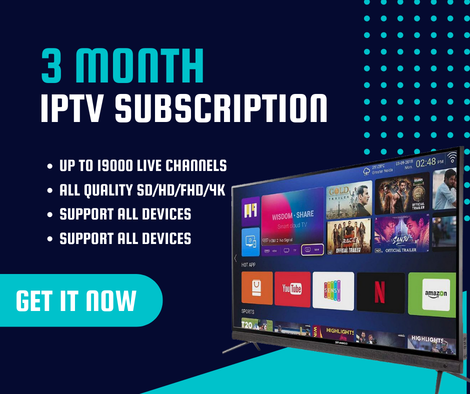 3 MONTHS IPTV SUBSCRIPTION